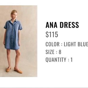 Sézane Blue Denim Overalls